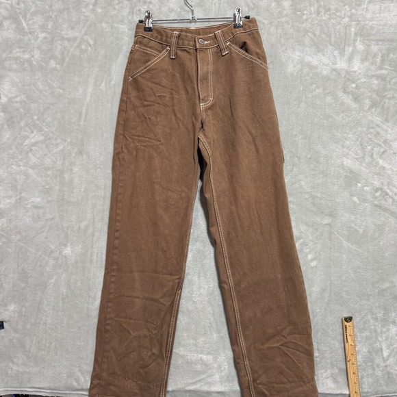 Pants - J Galt Pants Womens Small Brown High Rise Straight Leg Carpenter Double Pocket
